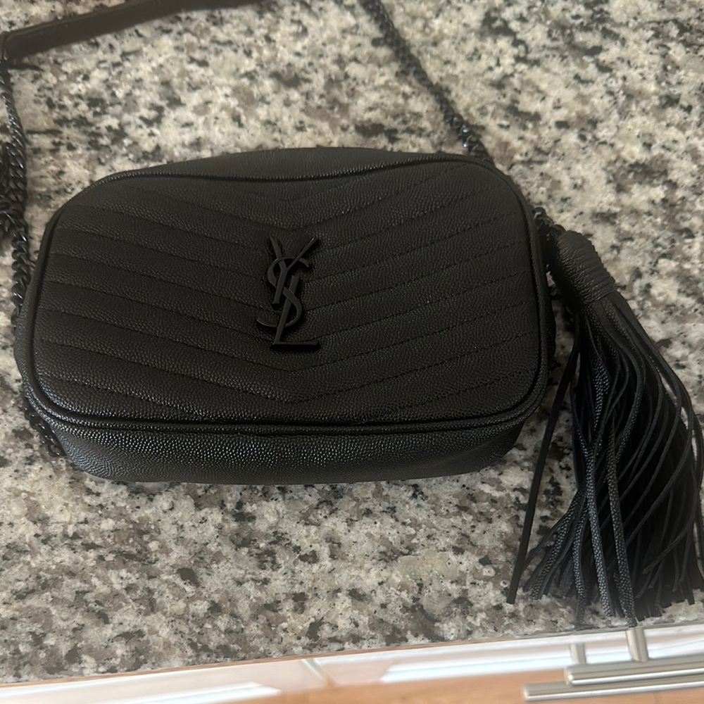 Yves Saint Laurent Black Quilted Crossbody Bag
